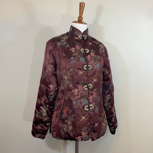 Vintage 1960s 1970s quilted cheongsam style jacket / small