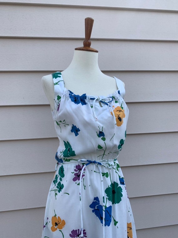 1980s Floral Sundress / Small - image 4