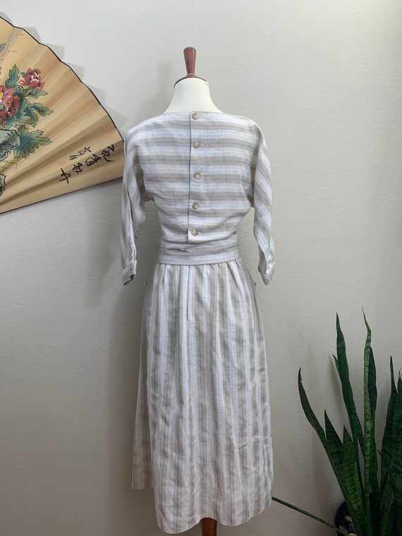 1980s Lanz Stripe Dress / Small - image 8