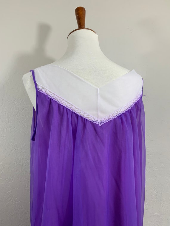 1960s Nightgown / Purple / Medium - image 5