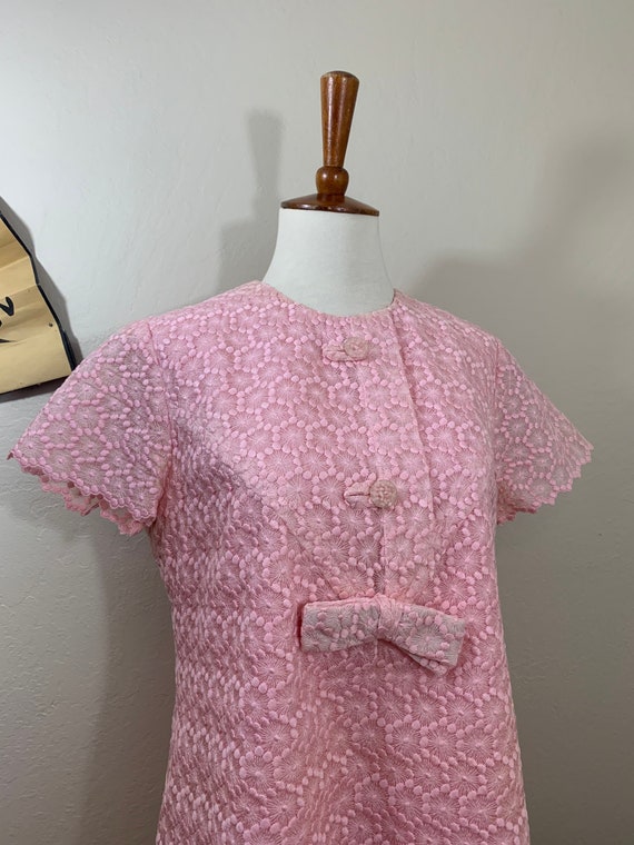1960s Pink Minidress / Small / Medium - image 3