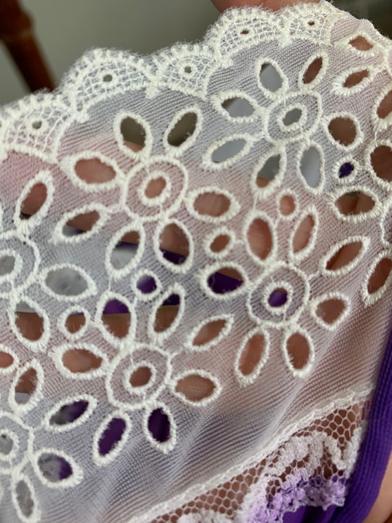 1960s Nightgown / Purple / Medium - image 6