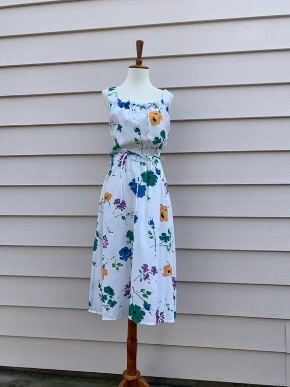 1980s Floral Sundress / Small - image 1