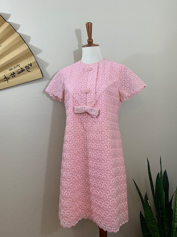 1960s Pink Minidress / Small / Medium - image 2