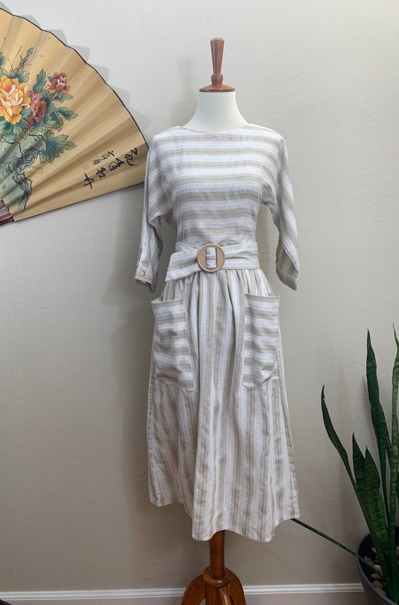 1980s Lanz Stripe Dress / Small - image 2