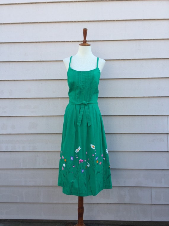 Vintage Malia Dress / Small / Green