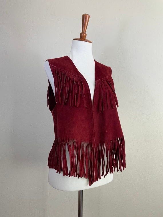 1960s Suede Fringe Vest / Small