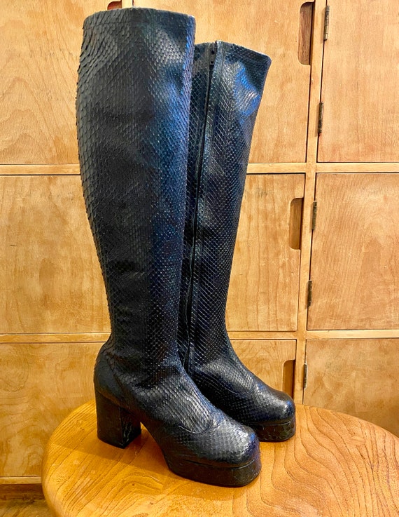 Genuine 1970s Terry De Havilland Knee-High Platfor