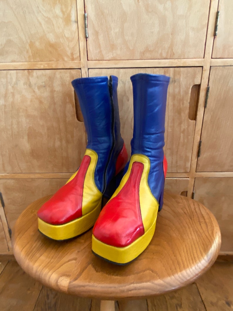 Incredible Glam Rock 1970s Platform Boots Etsy