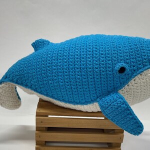 Crochet amigurumi baby humpback whale stuffed animal