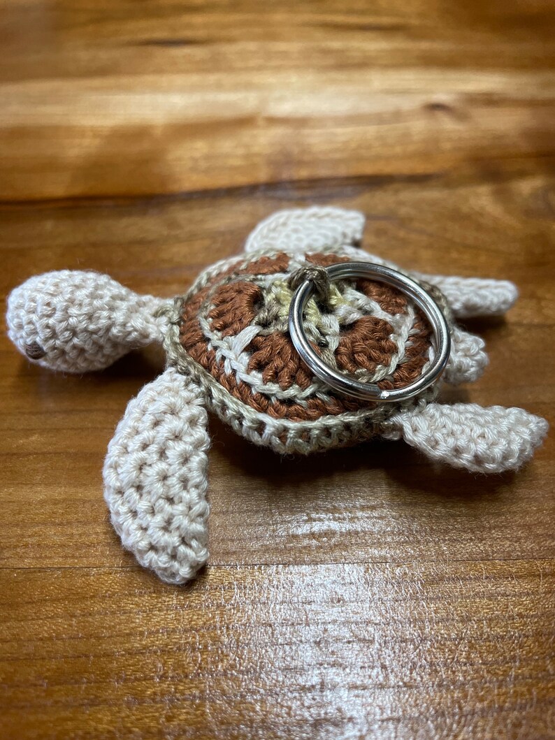 Cute Crochet Amigurumi African Flower Sea Turtle Keychain - Etsy