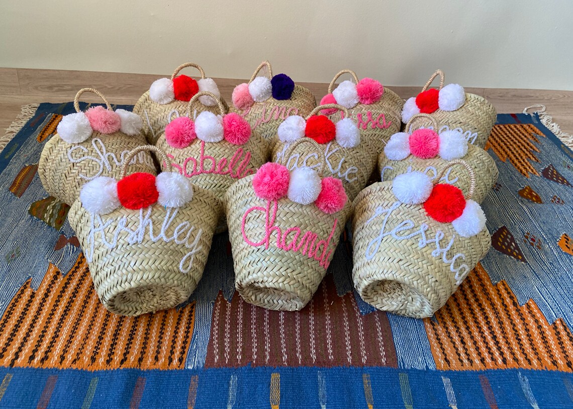 Monogrammed Baskets Personalized Wedding Gift Customized Etsy