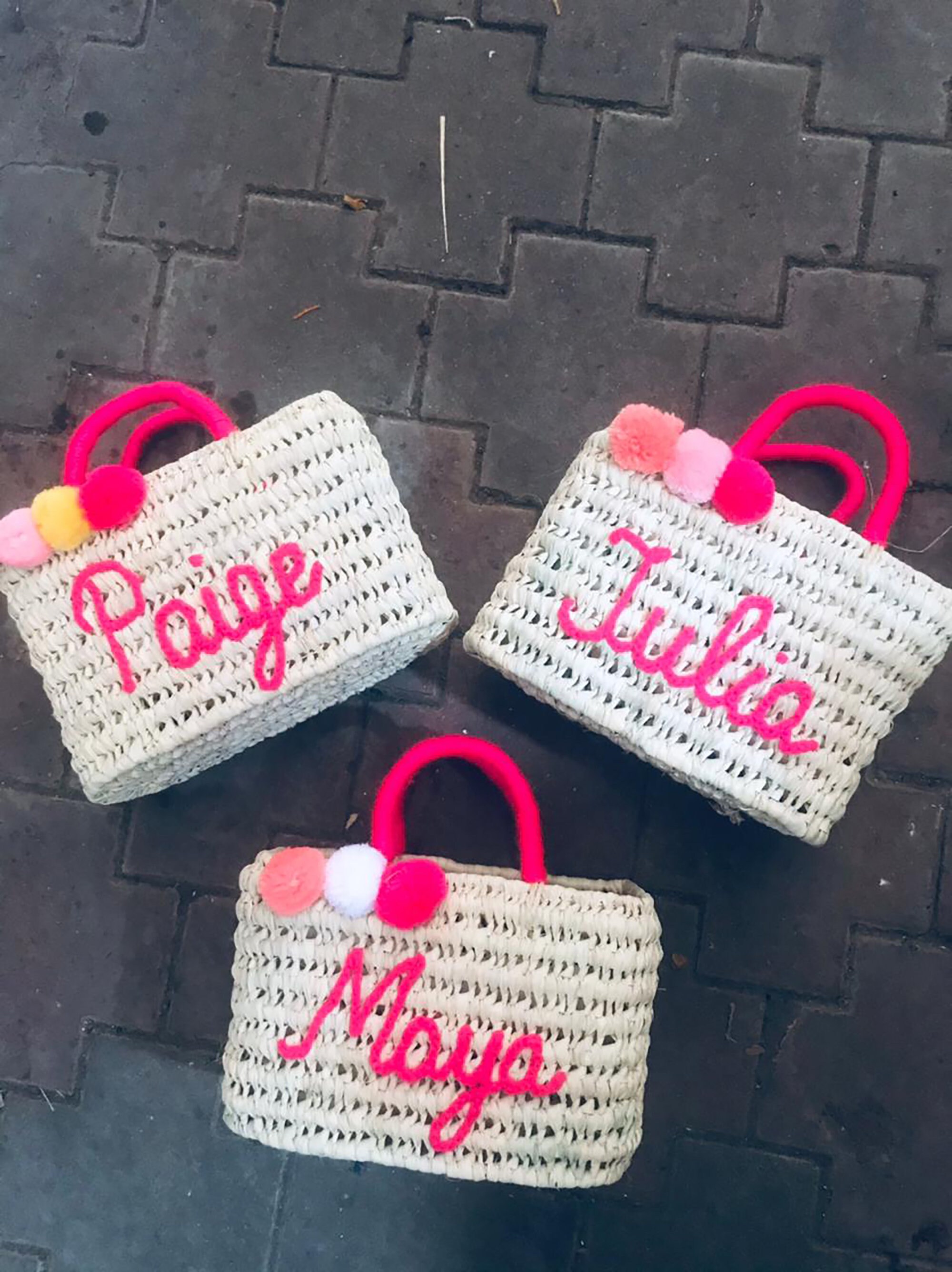 Cestas monogramas regalo de boda personalizado bolsos de | Etsy