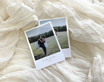 Polaroid style wedding thank you postcards / cards , Photo card, wedding thank you card, thank you cards. Multipack