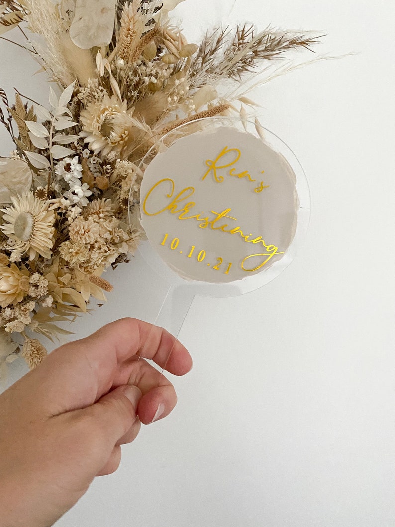 baptism cake topper, christening cake topper, personalised christening cake topper, date, custom cake topper, acrylic cake topper, christening and baptism, keepsake cake topper