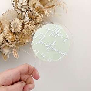 baptism cake topper, christening cake topper, personalised christening cake topper, date, custom cake topper, acrylic cake topper, christening and baptism, keepsake cake topper