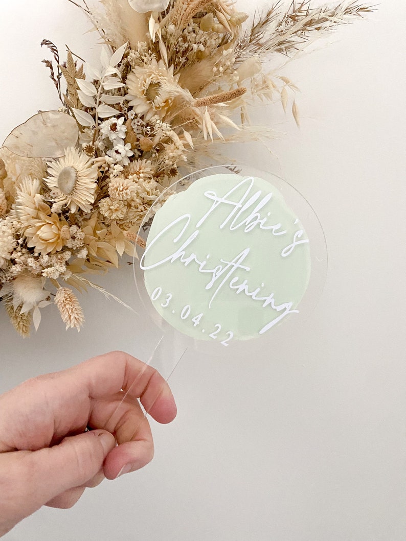baptism cake topper, christening cake topper, personalised christening cake topper, date, custom cake topper, acrylic cake topper, christening and baptism, keepsake cake topper