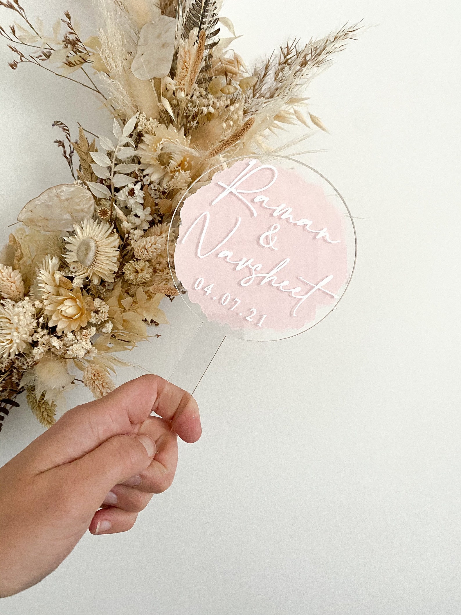Acrylic Wedding Cake Topper, Perspex Acrylic Cake Topper, Personalised ...