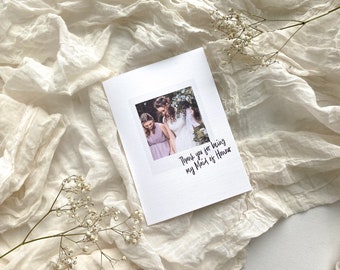 Polaroid style thank you for being my… maid of honour / bridesmaid card..., Photo card,