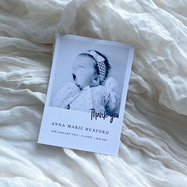 Baby Thank You Cards Etsy UK