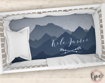 mountain crib bedding set