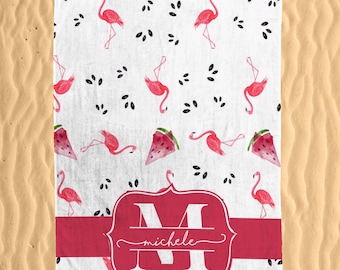 Personnalisé Ananas Plage Serviette Serviette De Plage Etsy