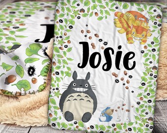 totoro baby blanket