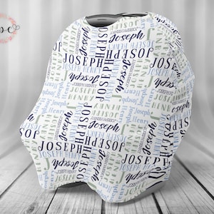 Funda de asiento de coche personalizada - Funda de asiento de coche para bebé - Funda de lactancia personalizada - Funda de asiento de coche - Funda de lactancia - Patrón de nombre