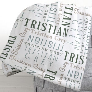 Personalized Name Blanket - Personalized Name Baby Blanket - Personalized Baby Blanket - Personalized Blanket - Name Blanket - Name Pattern