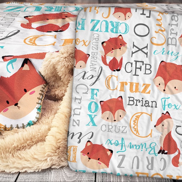 Fox Baby Blanket Etsy