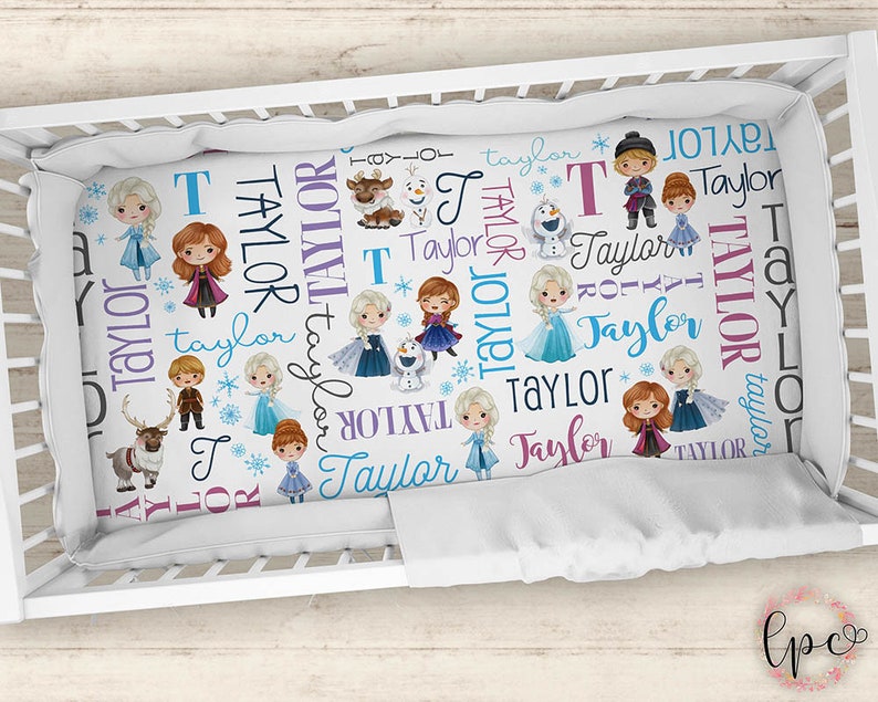Personalized Crib Sheet Custom Princess Crib Sheet Etsy