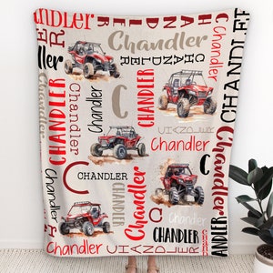 Personalized UTV Baby Blanket - Custom Side by Side Blanket - Offroad Personalized Baby Blanket - Custom Name Blanket - UTV Offroad Blanket