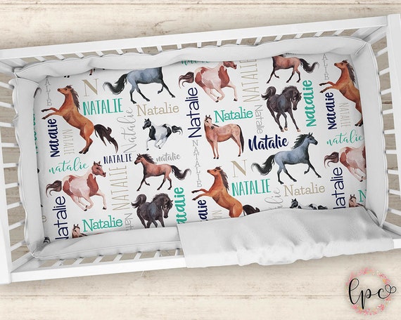 horse crib sheets