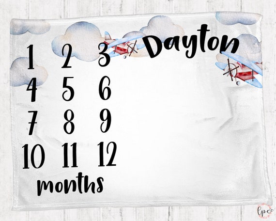 calendar baby blanket