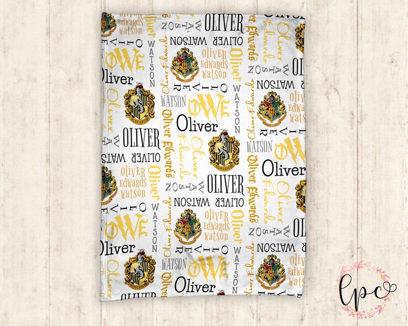 personalized harry potter baby blanket