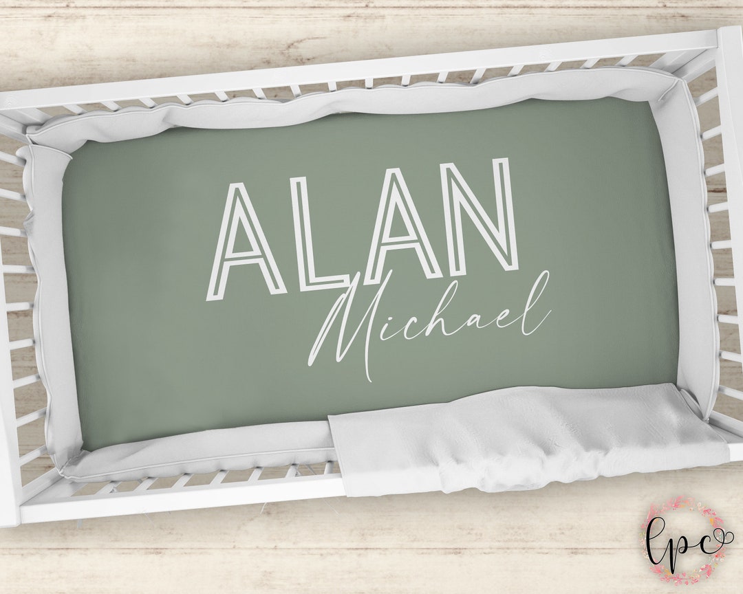 Personalized Crib Sheet Name Crib Sheet Personalized Baby Fitted Crib