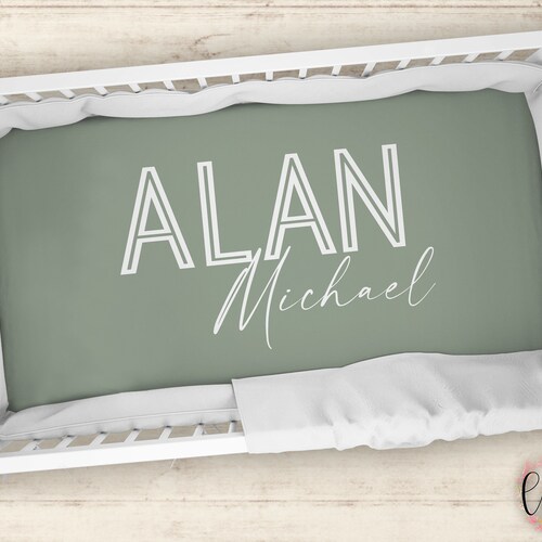 Personalized Crib Sheet Name Crib Sheet Personalized Baby Etsy