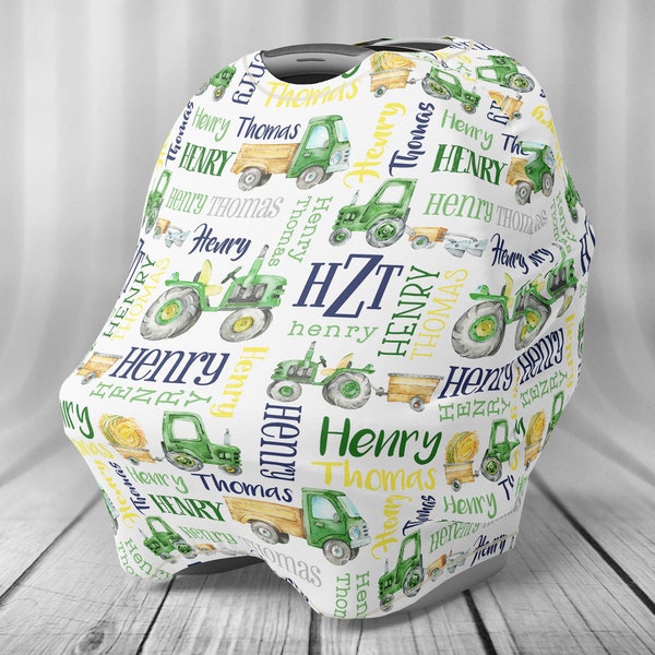 Personalized Car Seat Canopy Cover - Baby Car Seat Cover Boy - Personalized Nursing Cover - Car Seat Canopy Cover