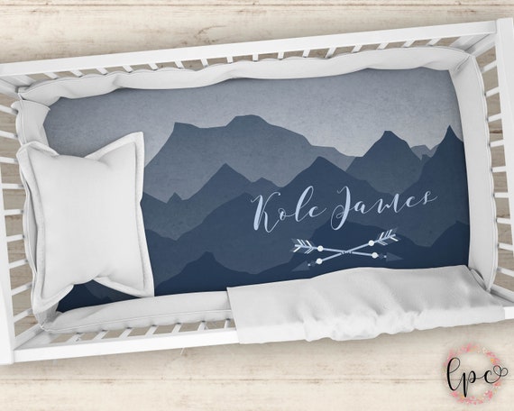 mountain crib sheet