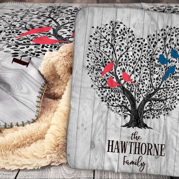 Family Tree Blanket Etsy