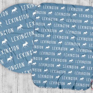 Manta de bebé personalizada con alce - Manta personalizada con nombre de bebé - Manta con nombre de alce - Manta con nombre de bebé - Manta con nombre