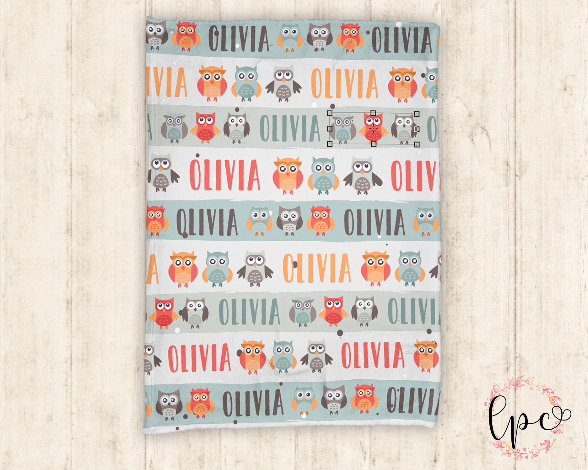 Personalized Baby Blanket - Owl Baby Blanket - Owl Blanket - Personalized Name Blanket - Minky Baby