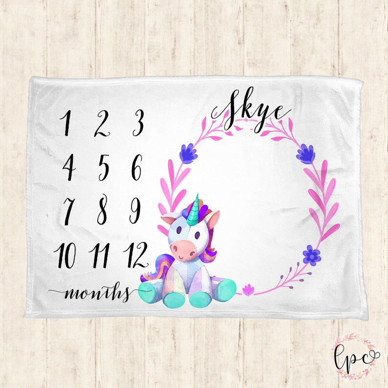Monthly Milestone Blanket Personalized Baby Blanket Etsy Australia