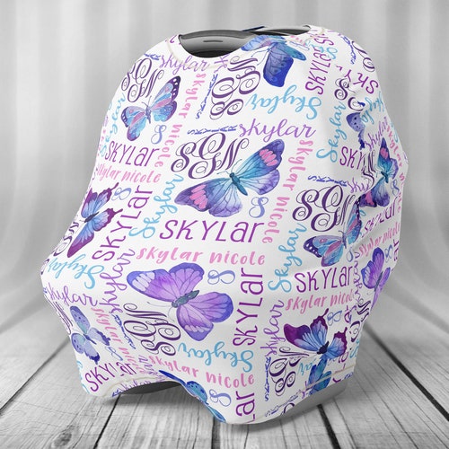 Personalized Baby Car Seat Cover Name Car Seat Cover Etsy