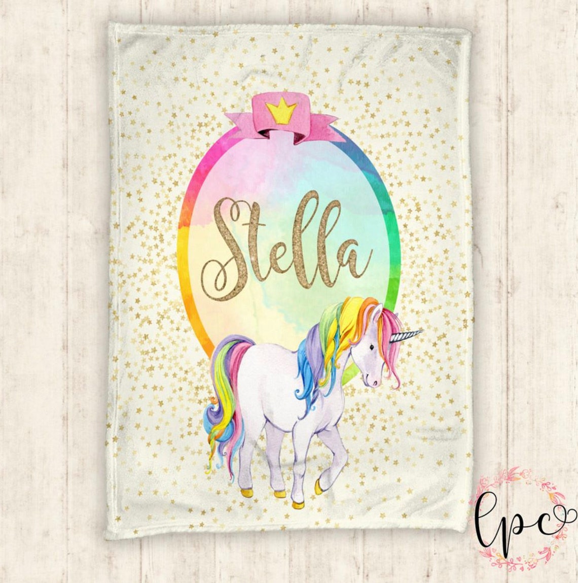 Personalized Unicorn Baby Blanket Baby Blanket Rainbow and Etsy