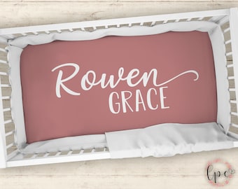 Personalized Crib Sheet -  Name Crib Sheet - Personalized Baby Fitted Crib Sheet - Baby Shower Gift - Personalized - Crib Sheet - Modern