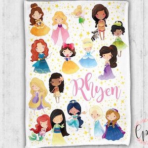 Personalisierte Prinzessin Babydecke - Prinzessin Babydecke - Personalisierte Prinzessin Name Decke Personalisierte Prinzessin Babydecke