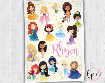 Personalized Princess Baby Blanket - Princess Baby Blanket - Personalized Princess Name Blanket Personalized Princess Baby Blanket