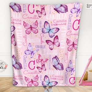 Butterfly embossed camel blanket main image 0