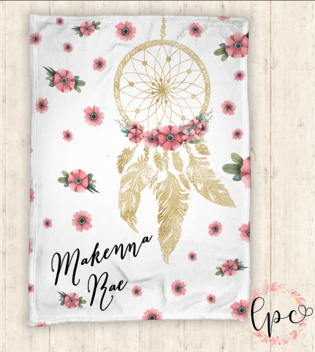 Personalized Baby Blanket Dreamcatcher Blanket Dreamcatcher